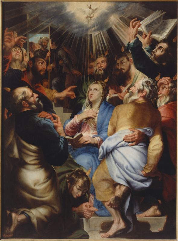 Mysteries van de Rozenkrans: Nederdaling van de H.Geest over Maria en de Apostelen