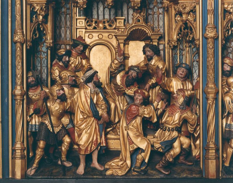 Marteldood van de H. Christophorus en Leden van de Brusselse kolveniersgilde in aanwezigheid van Henri de Dongelberghe en Jérôme vander Noot