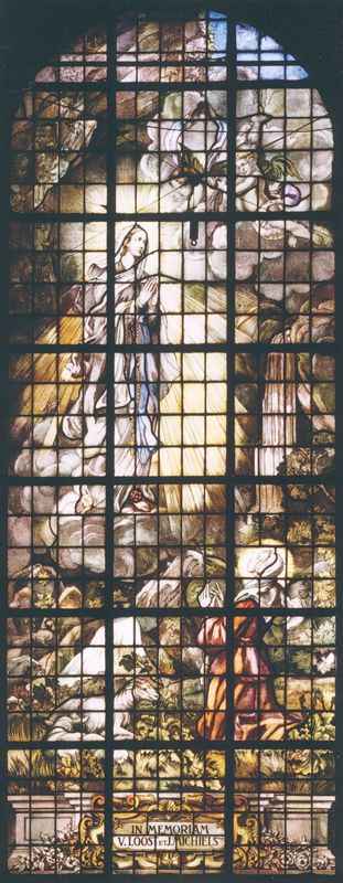 Verschijningen van Christus en O.L.Vrouw; Taferelen met heiligen.