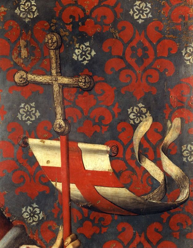 Volet droit du triptyque de l'Annonciation de l'église Saint-Sauveur à Aix-en-Provence: Le prophète Jérémie (avers) ; Le Christ d'un Noli me tangere (revers)