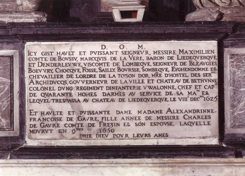 Mausolée de Maximilien II de Hennin-Liétard et d'Alexandrine-Françoise de Gavre