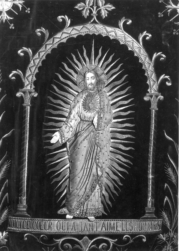 Bannière de la procession de la confrérie du Sacré-Coeur