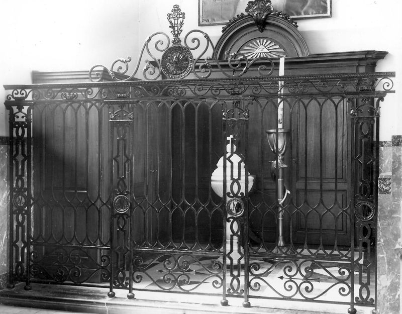 grille de baptistère / Kerk Sint-Amandus[Aspelare]