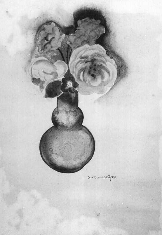 Nature morte aux roses rouges