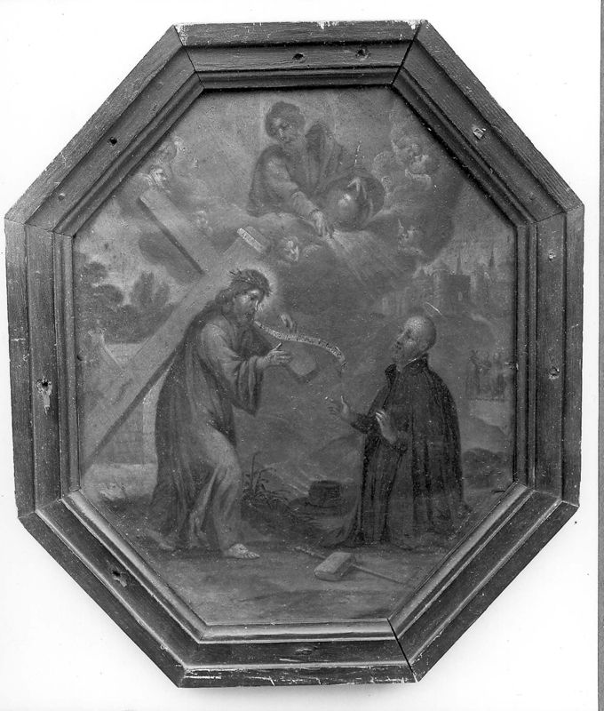 Kruisdragende Christus verschijnt aan Ignatius van Loyola
