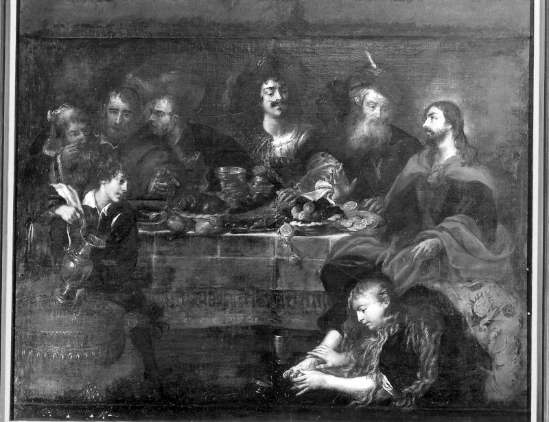 Maria Magdalena zalft de voeten van Jezus