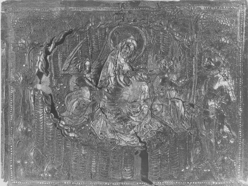 Vierge à l' Enfant avec saint Georges de Cappadoce et anges musiciens