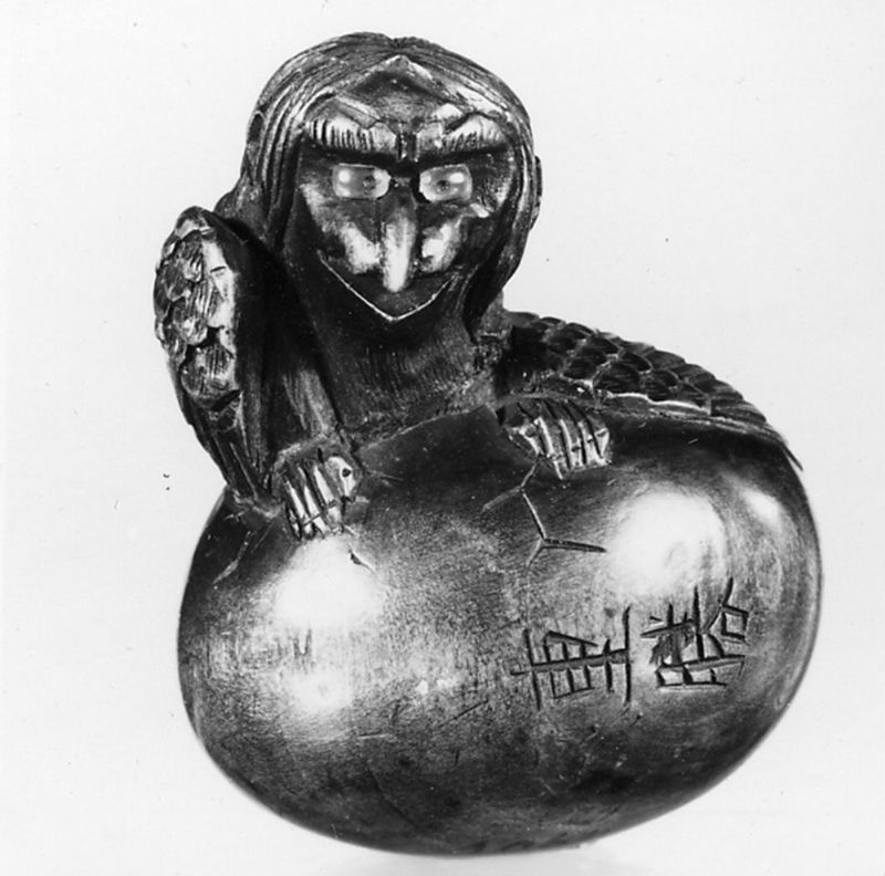 Oiseau qui sort de l'oeuf