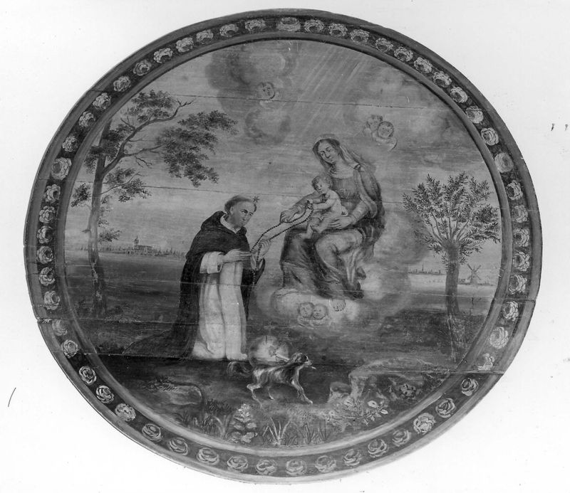 O.-L.-Vrouw schenkt de rozenkrans aan de H. Dominicus