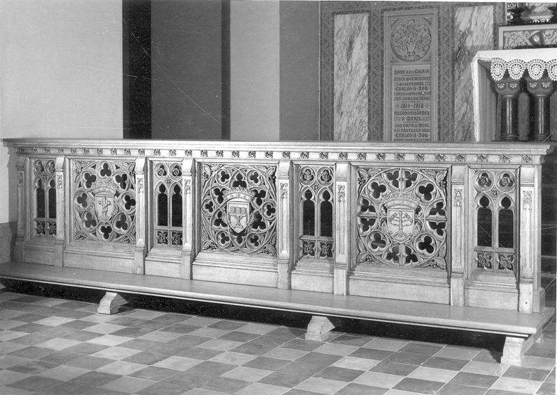 banc de communion / Kerk Sint-Job[Carloo(Ukkel)]