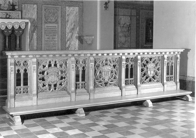 banc de communion / Kerk Sint-Job[Carloo(Ukkel)]