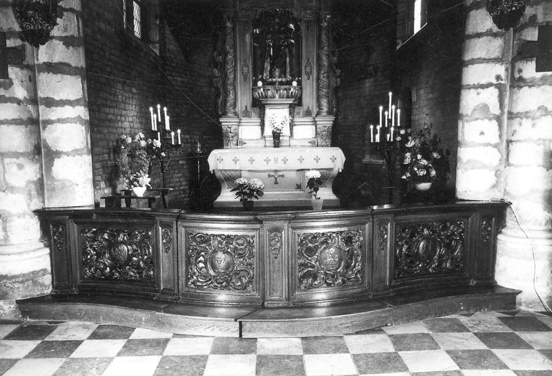 banc de communion / Chapelle Notre-Dame de Bon Secours[Stalle(Uccle)]