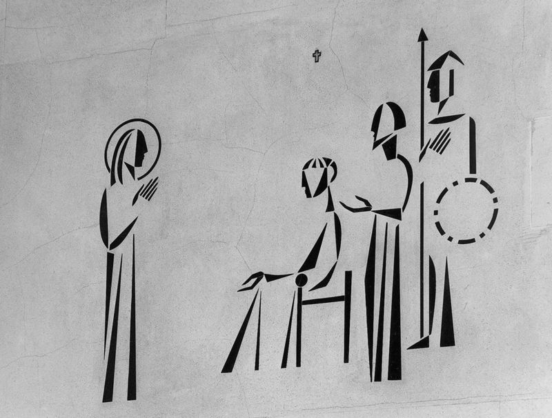 chemin de croix / Kerk Sint-Alena[Sint-Gillis]