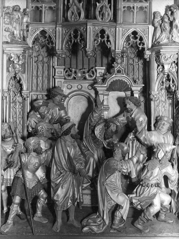 Marteldood van de H. Christophorus en Leden van de Brusselse kolveniersgilde in aanwezigheid van Henri de Dongelberghe en Jérôme vander Noot