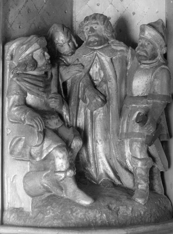 Marteldood van de H. Christophorus en Leden van de Brusselse kolveniersgilde in aanwezigheid van Henri de Dongelberghe en Jérôme vander Noot