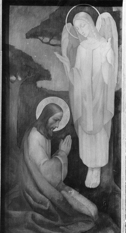 Jezus in de Hof van Olijven getroost door een engel
