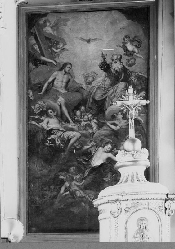 Sainte Trinité sous l'aspect de deux personnes et la Colombe et choeur d'Anges