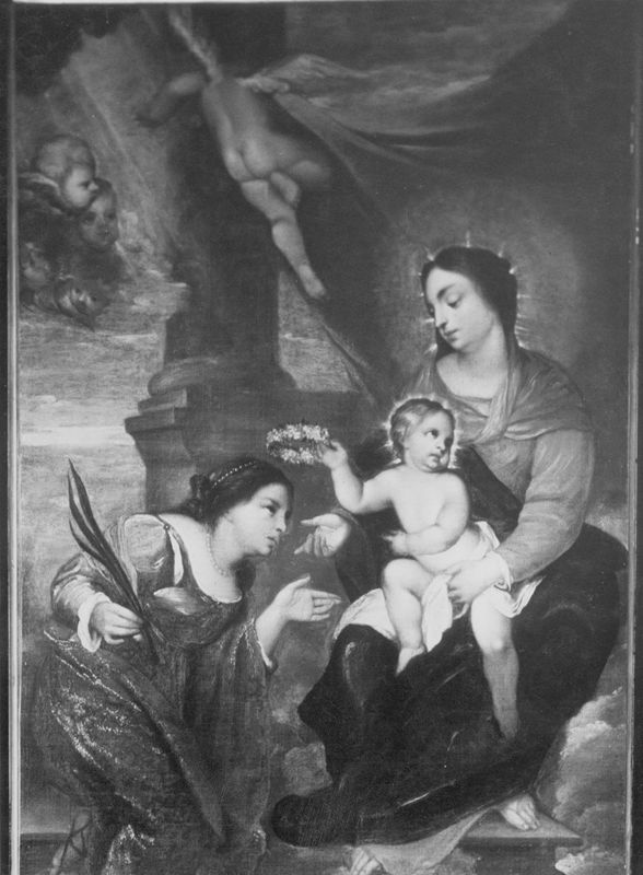 H. Rosalia van Palermo gekroond door het kind Jezu