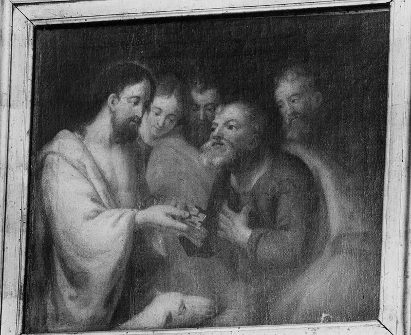 Jezus overhandigt de sleutels aan Petrus
