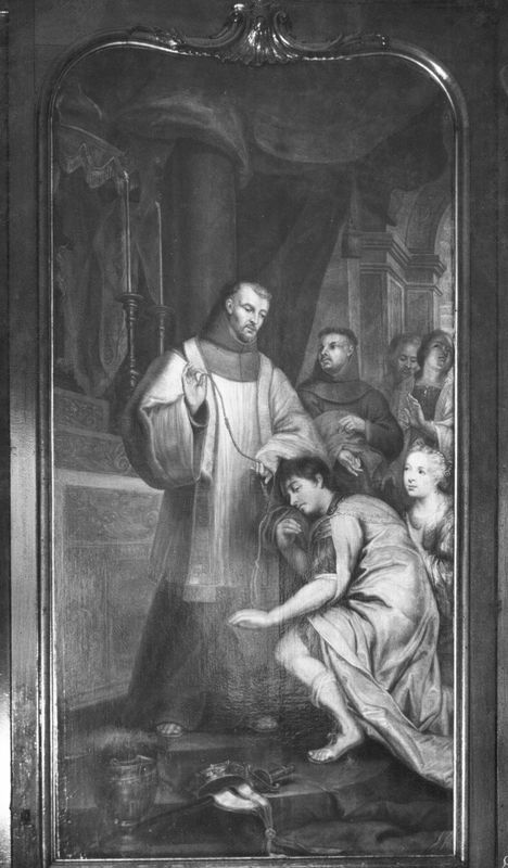 Lodewijk van Frankrijk neemt het habijt van Franciscaan op