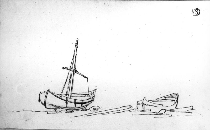 Twee bootjes langs de kade