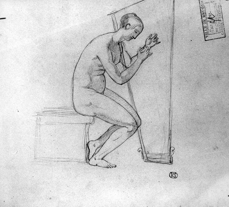 Harp spelende vrouw