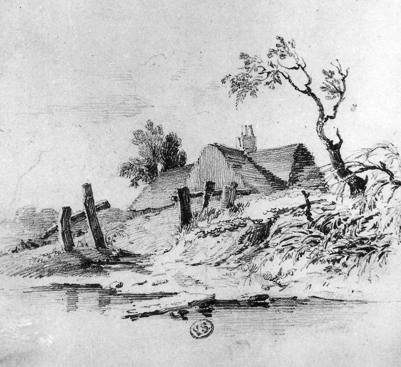 Landschap met hoeve