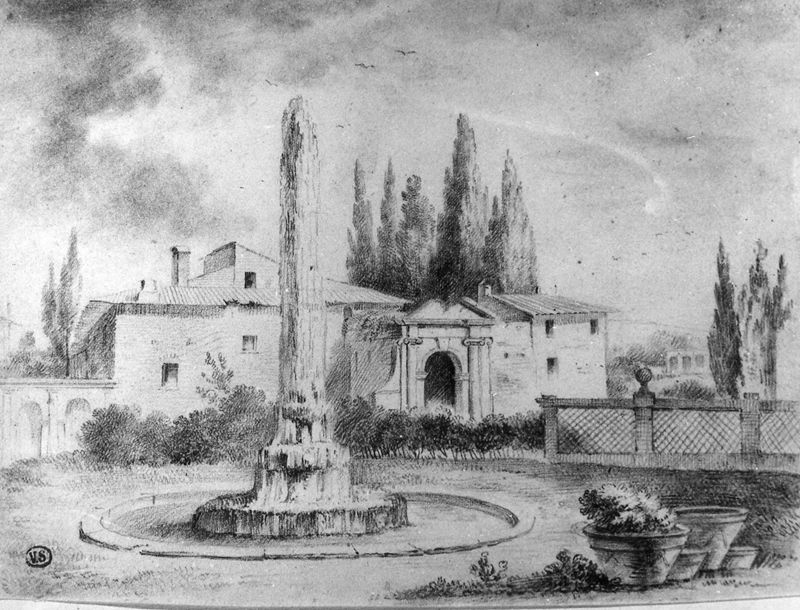 Tuin met een fontein
