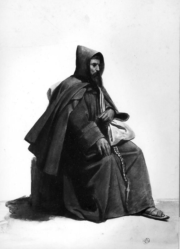 Zittende monnik[franciscaan?]