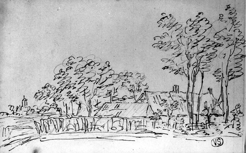 Landschap met hoeve