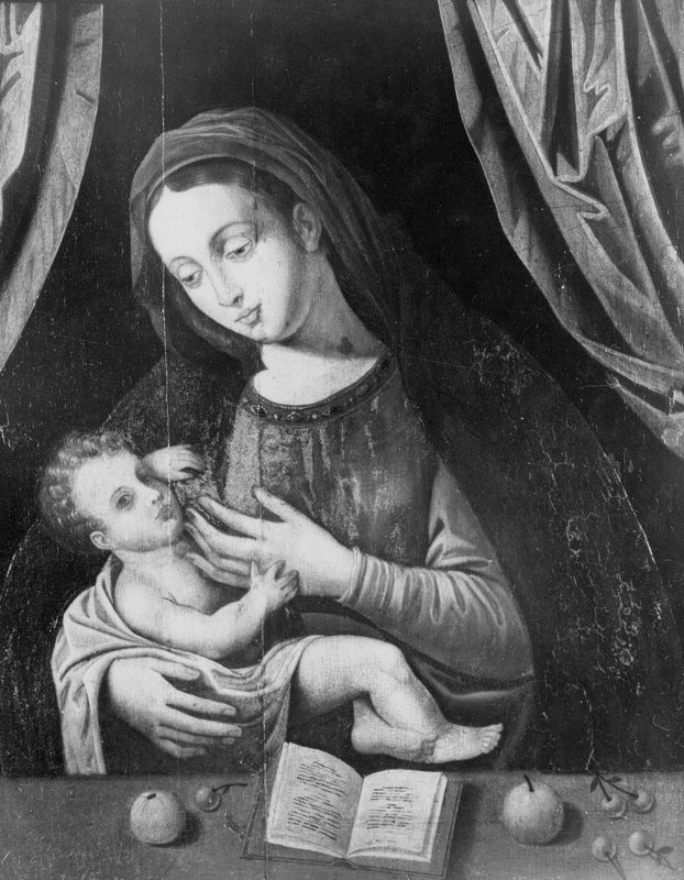 Vierge à l'Enfant au fruit