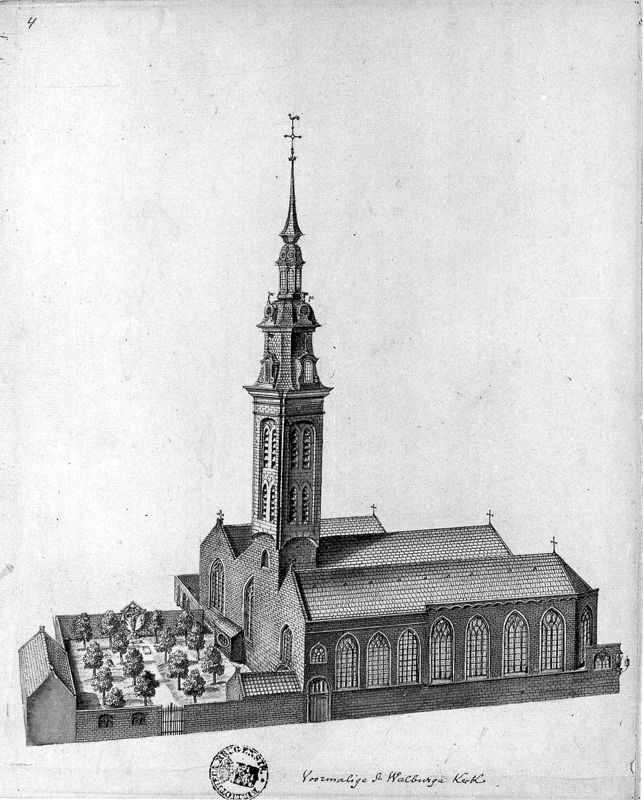 De oude Sint-Walburgakerk te Brugge