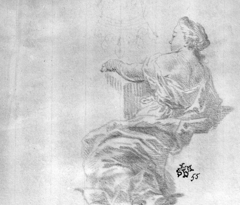 Zittende vrouw