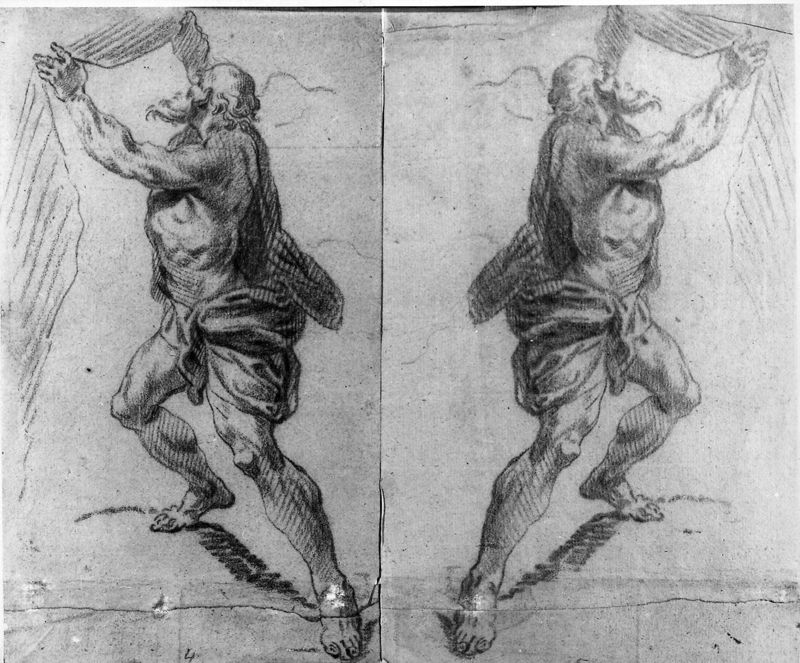 Figuurstudie: gedrapeerd personage