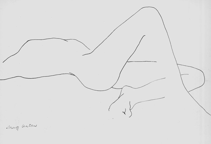 Nu couché aux jambes croisées