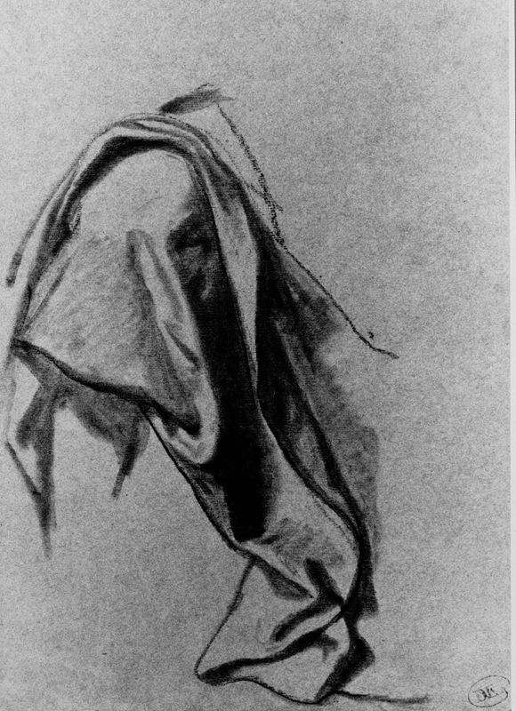 Studie van gedrapeerde stof