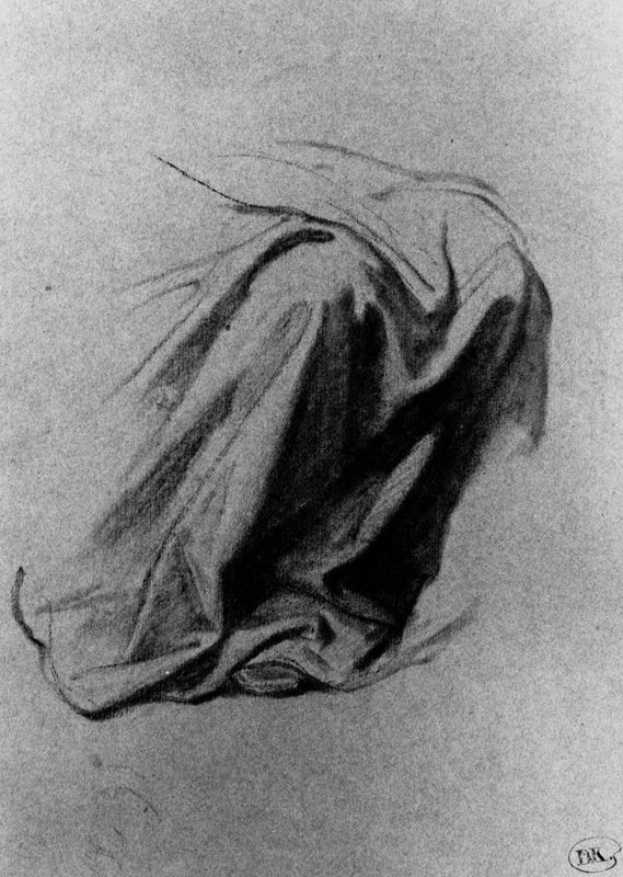 Studie van gedrapeerde stof
