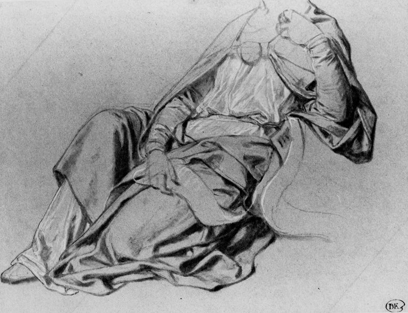 Figuur die de gotische kunst symboliseert