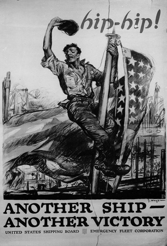 Hip - Hip ! Another ship - another victory. United states shipping board emergency fleet corporation.