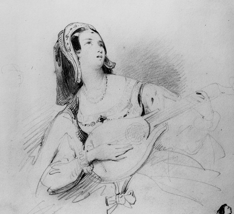 Musicerende vrouw
