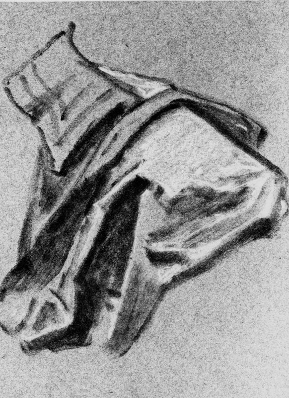 Studie van gedrapeerde stof