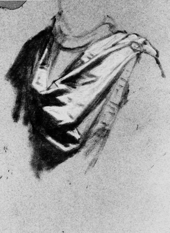 Studie van gedrapeerde stof
