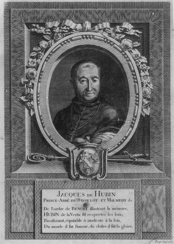 Jacques de Hubin, prince-abbé de Stavelot (1766-1786)