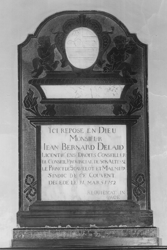 Dalle funéraire de Jean-Bernard  Delaid