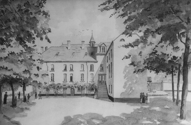 Ancienne façade de l'Institut Saint-Remacle (Couvent des Capucins)