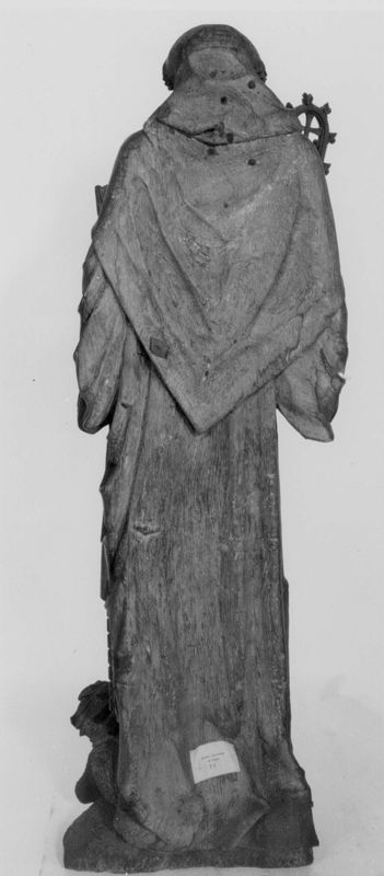 Saint Bernard de Clervaux debout, avec livre et démon