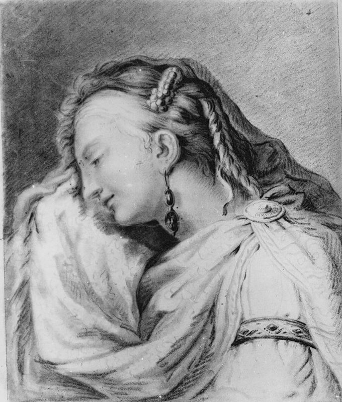 Femme en buste de profil