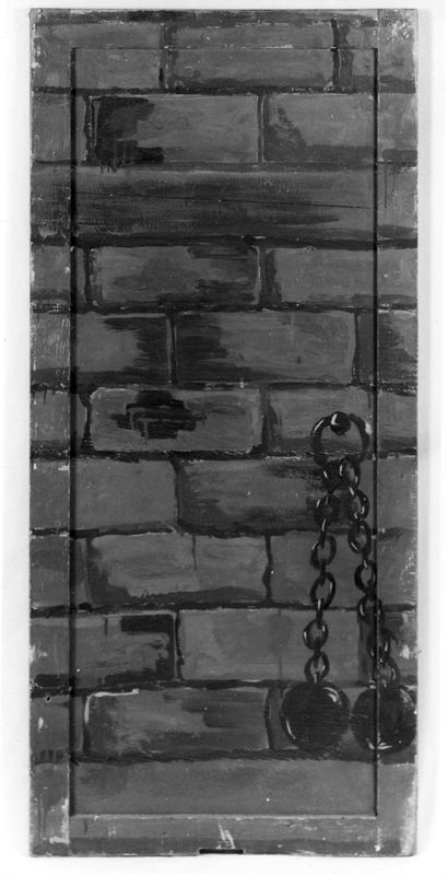 Marionettentheaterdecor - muur - palmbomen