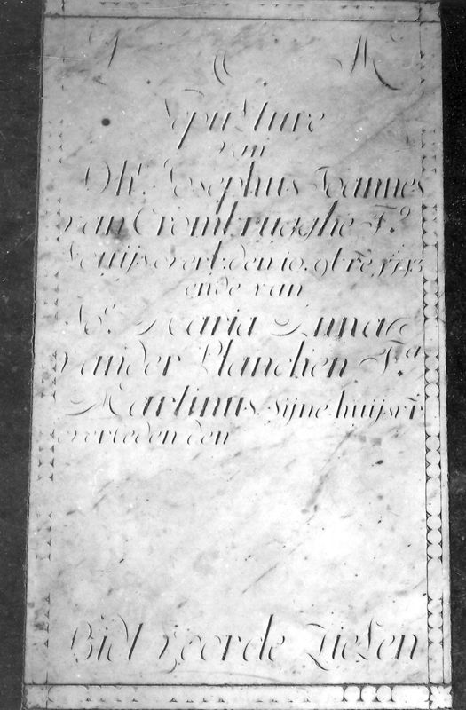 dalle funéraire / Kerk O.L.Vrouw[Rozebeke]
