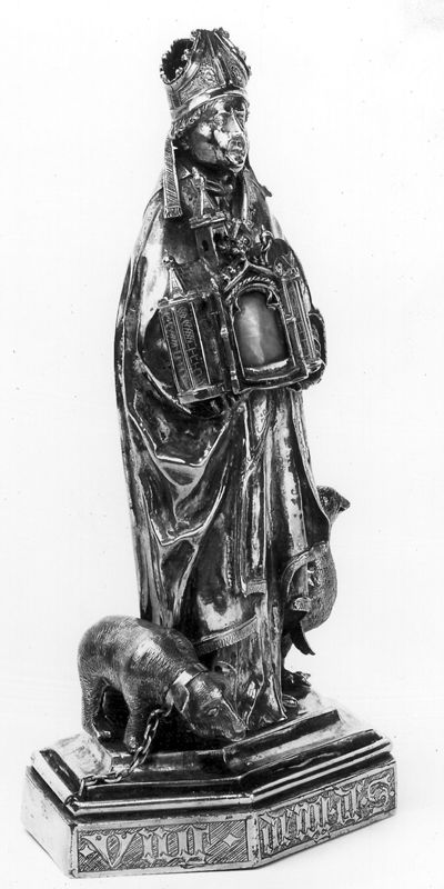 Statue-reliquaire de saint Ghislain